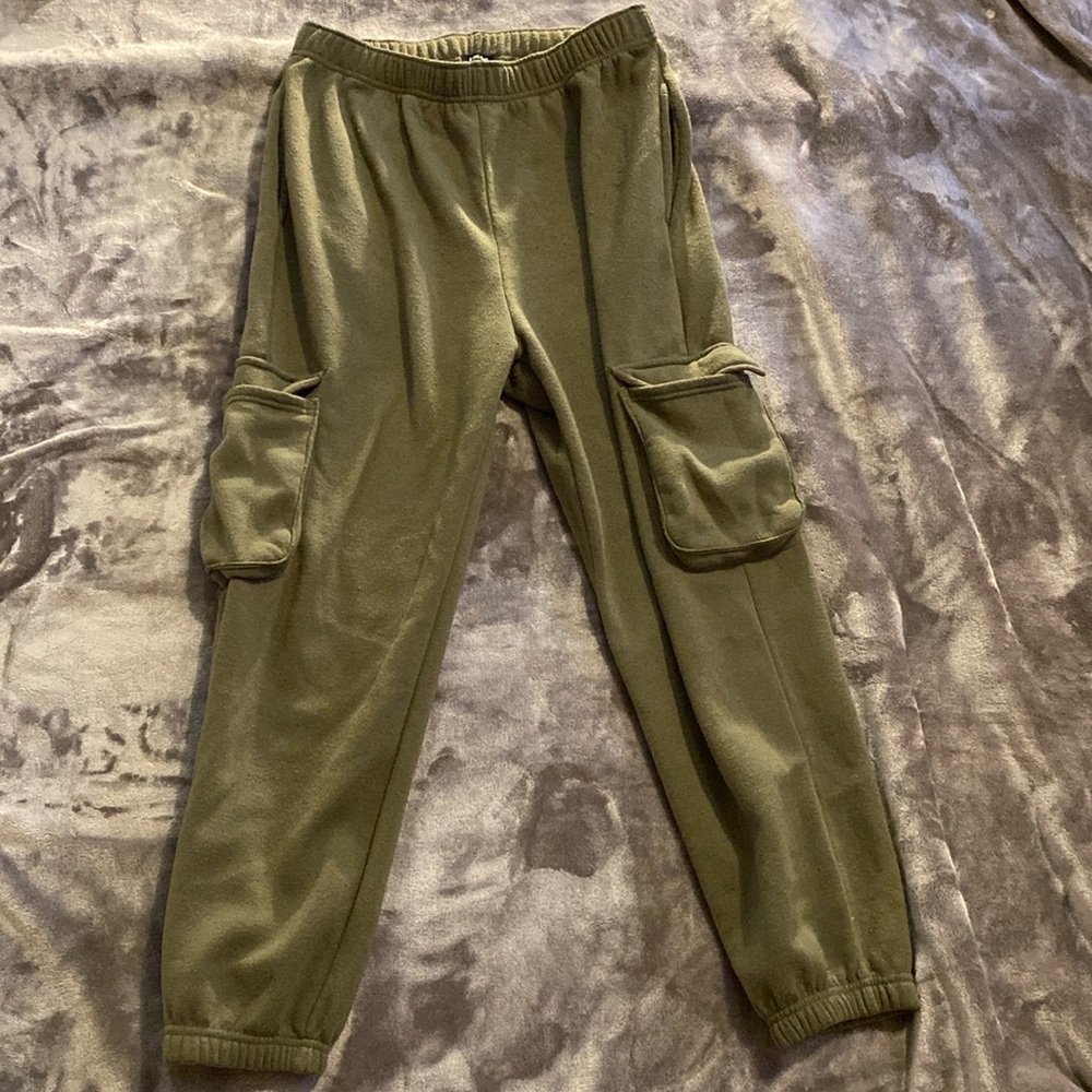 Green sweatpants